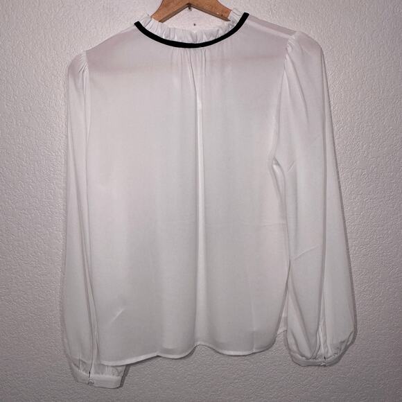 J. Crew Velvet Tie-neck top Medium - Picture 4 of 9